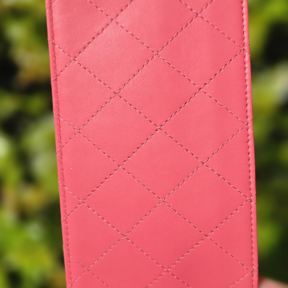 CHANEL 6 CARD large rectangular BAG INSERT CORAL … - image 9